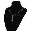 Adjustable 304 Stainless Steel Slider Necklaces NJEW-CJ0001-01G-5