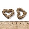 Heart Shape Polymer Clay Rhinestone Beads CLAY-NH0001-09A-02-4
