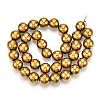 Non-magnetic Synthetic Hematite Beads Strands X-G-S096-12mm-2-2