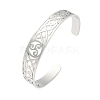 Non-Tarnish 304 Stainless Steel Triquetra/Trinity Knot Hollow Open Cuff Bangles BJEW-S154-02P-1