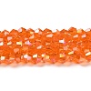 Transparent Electroplate Glass Beads Strands EGLA-A039-T2mm-B11-1
