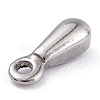 Tarnish Resistant Original Color End Piece 304 Stainless Steel Teardrop Charms Pendants X-STAS-G029-1-2
