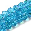 Electroplate Transparent Glass Beads Strands EGLA-A035-T10mm-L08-1