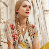 4 Sets 4 Style Tibetan Style Alloy Geometric Dangle Earrings for Women EJEW-AN0003-86-5