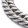 Tarnish Resistant 304 Stainless Steel Cuban Link Chain Bracelets STAS-A028-B064P-A-2