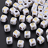 Opaque White Acrylic Beads MACR-Q242-010F-1