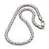 304 Stainless Steel Box Chain Necklaces and Bracelets Jewelry Sets SJEW-K029-P-2