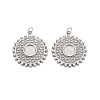 304 Stainless Steel Pendant Enamel Settings STAS-N097-195P-1
