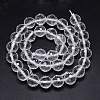 Faceted(128 Facets) Round Grade A+ Natural Quartz Crystal Beads Strands X-G-H1650-8mm-01N-A+-3