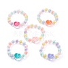 Transparent Acrylic Beads Stretch Bracelets for Kids BJEW-JB06501-1