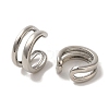 Rack Plating Brass Clip-on Earrings EJEW-R162-26P-02-2