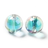 Two Tone UV Plating Rainbow Iridescent Acrylic Beads TACR-D010-03A-02-3