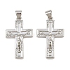 Easter Brass Micro Pave Clear Cubic Zirconia Pendants CU-CBADC6C-09P-02-1