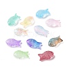 Transparent Spray Painted Glass Beads X-GLAA-I050-10-1