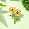 Sunflower Enamel Pins JEWB-P045-02B-G-1