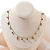 304 Stainless Steel Pave Colorful Cubic Zirconia Flat Round Rectangle Pendant Bib Necklaces NJEW-C114-03G-3