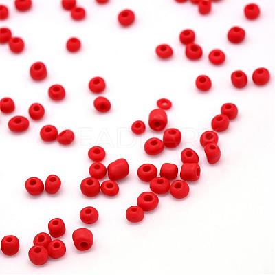 Frosted Opaque 8/0 Glass Seed Beads SEED-R029-3mm-A08-1