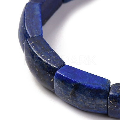 Natural Lapis Lazuli Bead Stretch Bracelets for Women Men BJEW-C097-02A-09-1