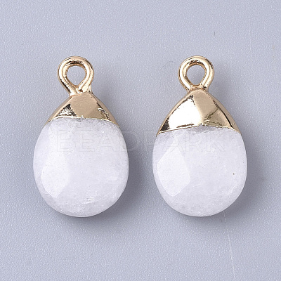 Natural White Jade Pendants G-S359-017J-1