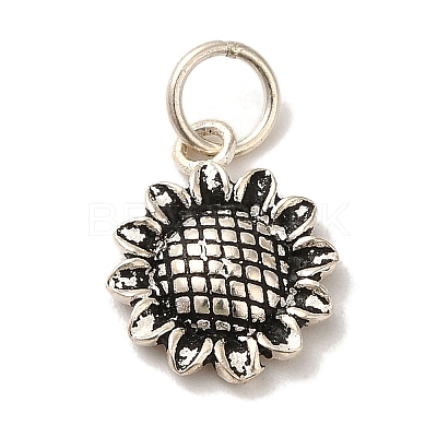 925 Sterling Silver Sunflower Charms STER-K180-03AS-1