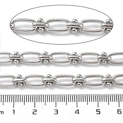Tarnish Resistant 304 Stainless Steel Oval & Knot Link Chains CHS-B005-01P-1