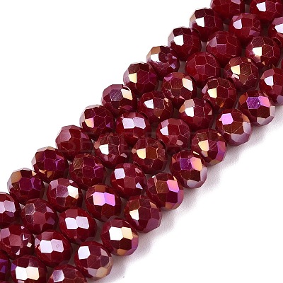 Electroplate Glass Beads Strands LS-EGLA-A044-P8mm-B02-1