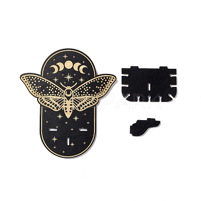 Black Hanging Wooden Crystal Display Shelf ODIS-G015-01D-1