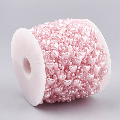 ABS Plastic Imitation Pearl Beaded Trim Garland Strand AJEW-S071-02B-1