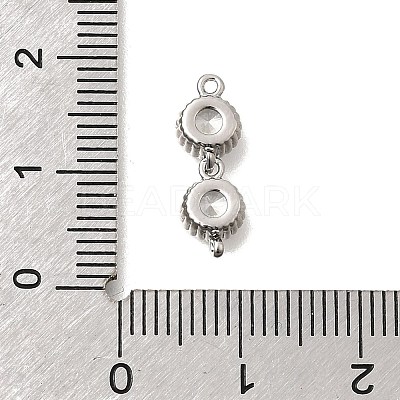 Brass Pave Cubic Zirconia Connector Charms KK-N289-26P-05-1