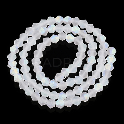 Imitate Austrian Crystal Bicone Frosted Glass Beads Strands LS-GLAA-F029-TM3mm-A13-1