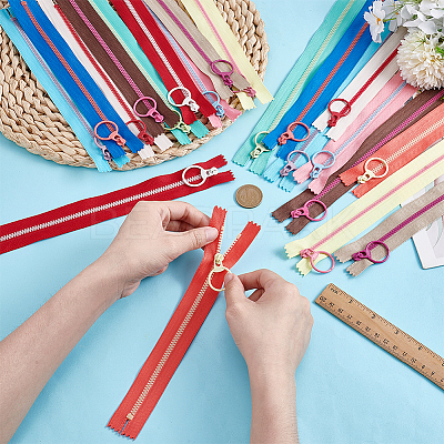 20Pcs 20 Styles Cloth Zippers FIND-PH0027-14-1
