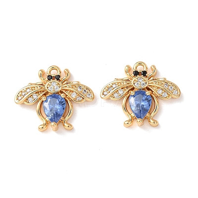 Brass Micro Pave Cubic Zirconia Pendants KK-A284-16G-02-1