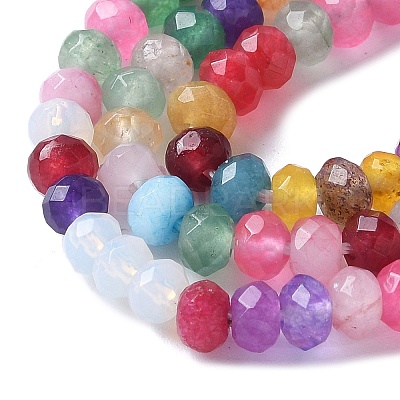Dyed Natural Malaysia Jade Rondelle Beads Strands G-E316-2x4mm-67-1