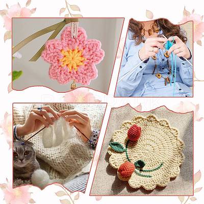 10Pcs 10 Colors Polyester Yarn for Knitting & Crochet YCOR-SZ0001-03A-1