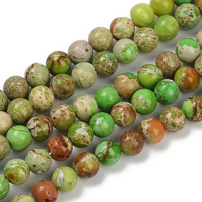 Dyed Natural Regalite/Imperial Jasper/Sea Sediment Jasper Beads Strands G-B124-C04-06-1