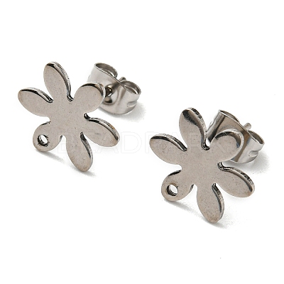 Non-Tarnish 201 Stainless Steel Stud Earrings Finding STAS-B045-11P-1