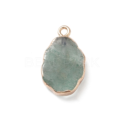 Natural Green Strawberry Quartz Pendants X-G-K333-01G-1