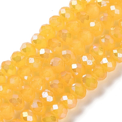Baking Electroplate Glass Beads Strands DGLA-A039-J10mm-B13-1