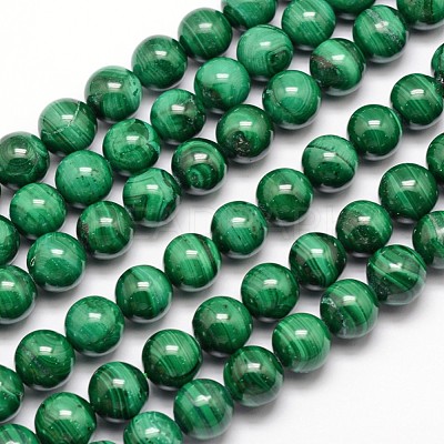 Natural Malachite Beads Strands G-O152-47-8mm-1
