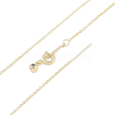 Brass Cable Chain Necklaces NJEW-U008-07G-1