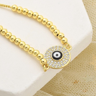 Brass Micro Pave Cubic Zirconia Slider Bracelets for Women LS-BJEW-S158-08G-01-1