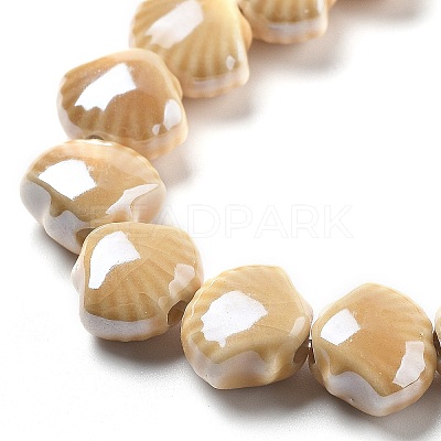 Glazed Porcelain Beads PORC-Q002-01G-1