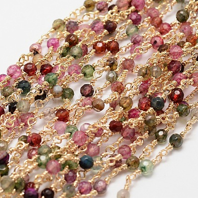 3.28 Feet Faceted Round Natural Agate Handmade Beaded Chains X-CHC-L034-20-NR-1