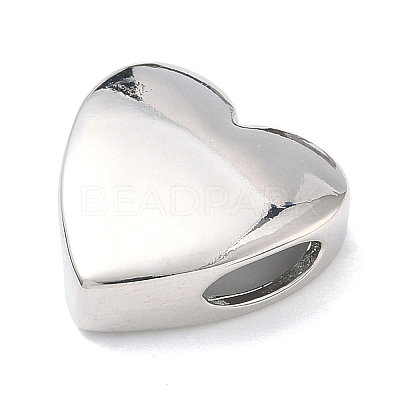 Heart Brass Slide Charms KK-P349-18B-P-1