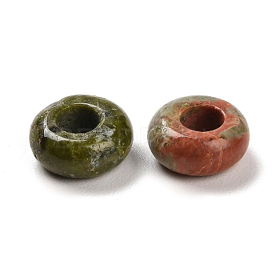 Natural Unakite European Beads G-R488-02M-1