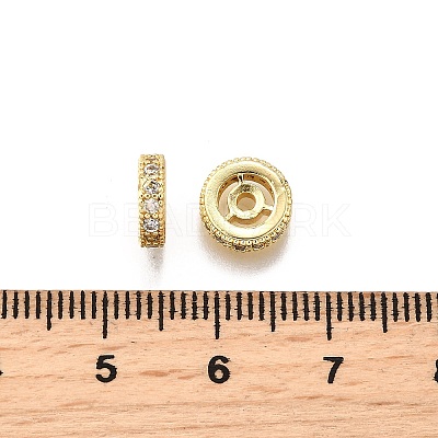 Brass Micro Pave Cubic Zirconia Beads KK-C106-24B-02-1