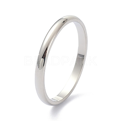 Non-Tarnish 2mm Polished Plain Dome Finger Ring for Girl Women LS-RJEW-C012-05G-P-1