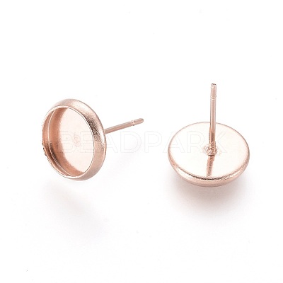 304 Stainless Steel Stud Earring Settings STAS-K131-B-01RG-1