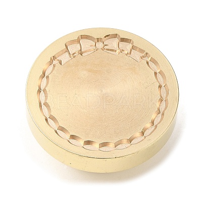 Golden Plated Wax Seal Brass Stamp Head AJEW-C031-01E-1