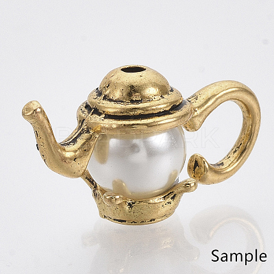 Tibetan Style Alloy Bead Frames TIBEB-N005-08AG-RS-1